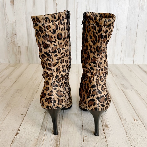 Fioni | Leopard Print Heel Sock Booties | Size: 8.5 - Picture 6 of 10